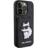 Karl Lagerfeld KLHCP15LSAKCNSCK iPhone 15 Pro 6.1 czarny/black hardcase Saffiano Cardslots and Stand Monogram Choupette
