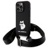 Karl Lagerfeld KLHCP15LSCBSCNK iPhone 15 Pro 6.1 hardcase czarny/black Crossbody Silicone Choupette