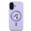 Karl Lagerfeld KLHMP16MSCMKCRHU iPhone 16 Plus 6.7 fioletowy/purple hardcase Silicone Karl&Choupette Ring MagSafe