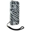 Karl Lagerfeld KLHCP16SHZBPKCCK iPhone16 6.1 czarny/black hardcase IML Zebra Pattern & Cord