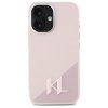 Karl Lagerfeld KLHMP16SSCMKMPCP iPhone   16 6.1 różowy/pink hardcase Silicone Shadow Metal Initial MagSafe