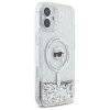 Karl Lagerfeld KLHMP16MLGKISGH iPhone 16 Plus 6.7 hardcase transparent Liquid Glitter Karl Head Magsafe