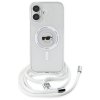 Karl Lagerfeld KLHMP16SHCKHNT iPhone 16  6.1 hardcase transparent Crossbody IML Karl Head Magsafe