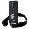 Karl Lagerfeld KLHCP16XSAKCPBK iPhone 16 Pro Max 6.9 czarny/black hardcase Saffiano Karl&Choupette Metal Pin CBDY Strap