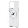Karl Lagerfeld KLHMP13LHLSCHH iPhone 13  Pro 6.1 biały/white hardcase IML Metal Choupette Head MagSafe