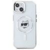 Karl Lagerfeld KLHMP15SHLSCHH iPhone 15  6.1 biały/white hardcase IML Metal Choupette Head MagSafe