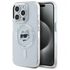 Karl Lagerfeld KLHMP15LHLSCHH iPhone 15  Pro 6.1 biały/white hardcase IML Metal Choupette Head MagSafe