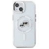 Karl Lagerfeld KLHMP15SHLSKCH iPhone 15  6.1 biały/white hardcase IML Metal Karl&Choupette Head MagSafe