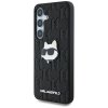 Etui Karl Lagerfeld Leather Monogram Pin Logo Choupette Head do Samsung Galaxy S25 czarny