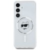 Etui Karl Lagerfeld Button Choupette     Head Printed Logo MagSafe do Samsung Galaxy S25 biały