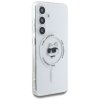 Etui Karl Lagerfeld Button Choupette     Head Printed Logo MagSafe do Samsung Galaxy S25+ biały