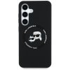 Etui Karl Lagerfeld Silicone Double      Heads And Circle MagSafe do Samsung Galaxy S25+ czarny