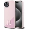 Etui Karl Lagerfeld Silicone Shadow      Metal Initial MagSafe do iPhone 15 różowy