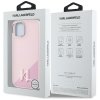 Etui Karl Lagerfeld Silicone Shadow      Metal Initial MagSafe do iPhone 15 różowy