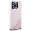 Etui Karl Lagerfeld Silicone Shadow      Metal Initial MagSafe do iPhone 15 Pro Max różowy