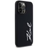 Etui Karl Lagerfeld Silicone Metal       Script Logo do iPhone 14 Pro Max czarny