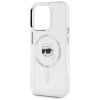 Etui Karl Lagerfeld IML Metal Karl Head  MagSafe do iPhone 15 Pro Max biały