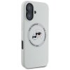 Etui Karl Lagerfeld Silicone Double      Heads And Circle MagSafe do iPhone 16 beżowy