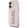 Etui Karl Lagerfeld IML Rhinestones Logo do iPhone 16 różowy
