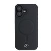 Mercedes MEHMP16S23RCMK iPhone16 6.1 czarny/black hardcase Plain Smooth Leather MagSafe