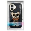 Nimmy etui iPhone 16 6.1 czarny/black   Glasses Cool Dog