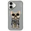 Nimmy etui iPhone 16 6.1 szary/gray     Glasses Cool Dog