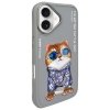 Nimmy etui iPhone 16 6.1 szary/gray     Glasses Cool Cat
