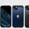 Spigen Alm Glass FC iPhone 16e/14/13     Pro/13 szkło hartowane czarna ramka z ramką montażową AGL03725