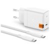 Ładowarka sieciowa Spigen GAN-651 65W    USB-C ArcStation Pro + kabel USB-C biały/white ACH05476
