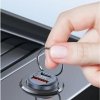 USAMS Ład. sam. 1xUSB+1xUSB-C C38 30WPD Fast Charge z wbudowanym pieścieniem stalowy/tarnish CC206CC01 (US-CC206)