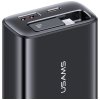 Ładowarka sieciowa USAMS Xiang Series    CC299 65W 1xUSB-C 1xUSB-A + kabel USB-C czarny
