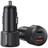 Ładowarka samochodowa USAMS YT Series    CC283 60W 1xUSB-A 1xUSB-C czarny