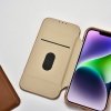 DUPLIKAT: iCarer CE Premium Leather Folio Case skórzane etui iPhone 14 z klapką magnetyczne MagSafe brązowy (WMI14220713-BN)