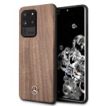 Mercedes MEHCS69VWOLB S20 Ultra G988hard case brązowy/brown Wood Line Walnut