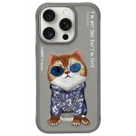 Nimmy etui iPhone 16 Pro 6.3 szary/gray Glasses Cool Cat