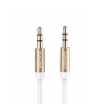 USAMS Adapter audio jack 3,5m - 3,5m 1mbiały/white YP102 (YP-01)