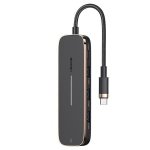 USAMS Adapter HUB 3xUSB + USB-C + HDMIczarny/black SJ578HUB01 (US-SJ578)