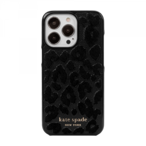 Kate Spade New York Wrap - etui ochronne do iPhone 13 Pro (Leopard Flocked Black)