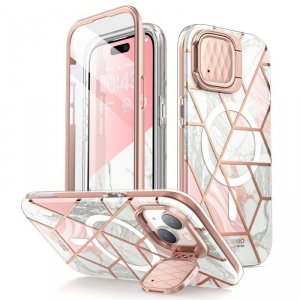 PANCERNE ETUI SUPCASE  COSMO MAG MAGSAFE IPHONE 15 MARBLE