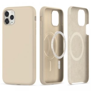 TECH-PROTECT SILICONE MAGSAFE IPHONE 11 PRO BEIGE 