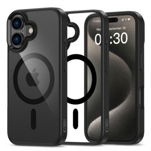 ETUI ETUI PLECKI CASE NAKŁADKA TECH-PROTECT   MAGMAT MAGSAFE IPHONE 16 BLACK/CLEAR