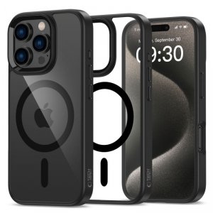 ETUI ETUI PLECKI CASE NAKŁADKA TECH-PROTECT   MAGMAT MAGSAFE IPHONE 16 PRO MAX BLACK/CLEAR