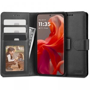 ETUI OTWIERANE KSIĄŻKOWE ETUI FUTERAŁ TECH-PROTECT   WALLET MOTOROLA MOTO G85 5G BLACK