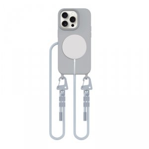 ETUI TECH-PROTECT  MAGNECKLACE MAGSAFE IPHONE 15 PRO CRAYON GREY