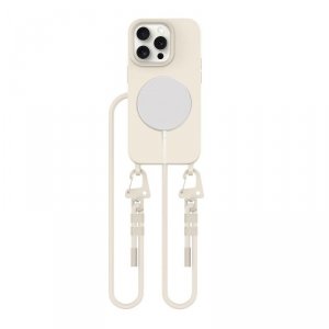 ETUI TECH-PROTECT  MAGNECKLACE MAGSAFE IPHONE 15 PRO COSMIC LATTE