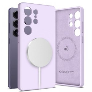 ETUI PLECKI CASE TECH-PROTECT  LIQUID SILICONE MAGSAFE SAMSUNG GALAXY S25 ULTRA MAUVE