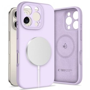 ETUI PLECKI CASE TECH-PROTECT  LIQUID SILICONE MAGSAFE IPHONE 16 PRO MAUVE