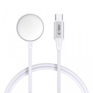 TECH-PROTECT MC02 ULTRABOOST ŁADOWARKA MAGNETYCZNA TYPE-C KABEL  100CM APPLE WATCH WHITE