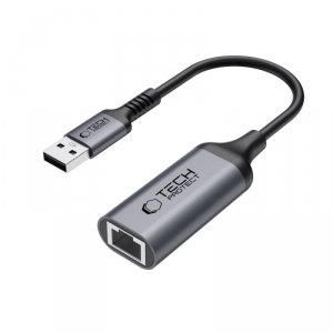 Karta Sieciowa Adapter USB 3.0 do Ethernet RJ45 Gigabit 1000Mbps Tech-Protect UltraBoost Czarny