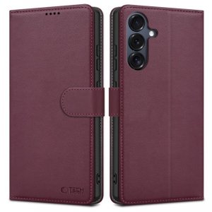 OTWIERANE KSIĄŻKOWE ETUI FUTERAŁ TECH-PROTECT  WALLET SAMSUNG GALAXY A16 4G / 5G MULBERRY